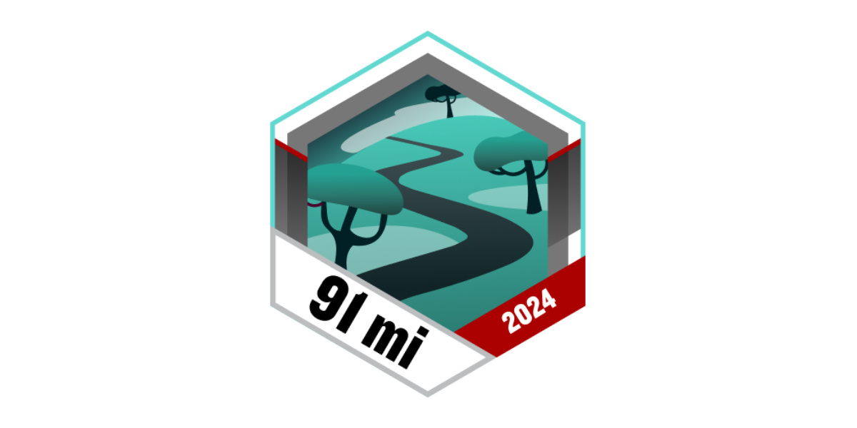 Garmin Badges Okotber 2024 91 Meilen gehen Quartalschallenge