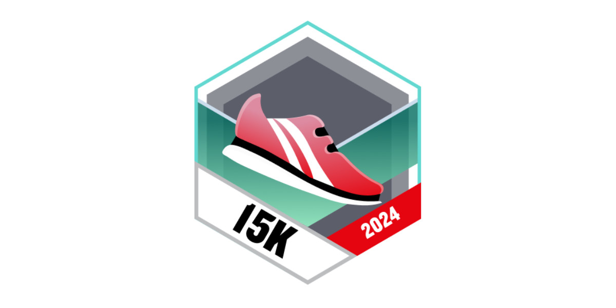 Garmin Badges Dezember 2024 15 Kilometer laufen