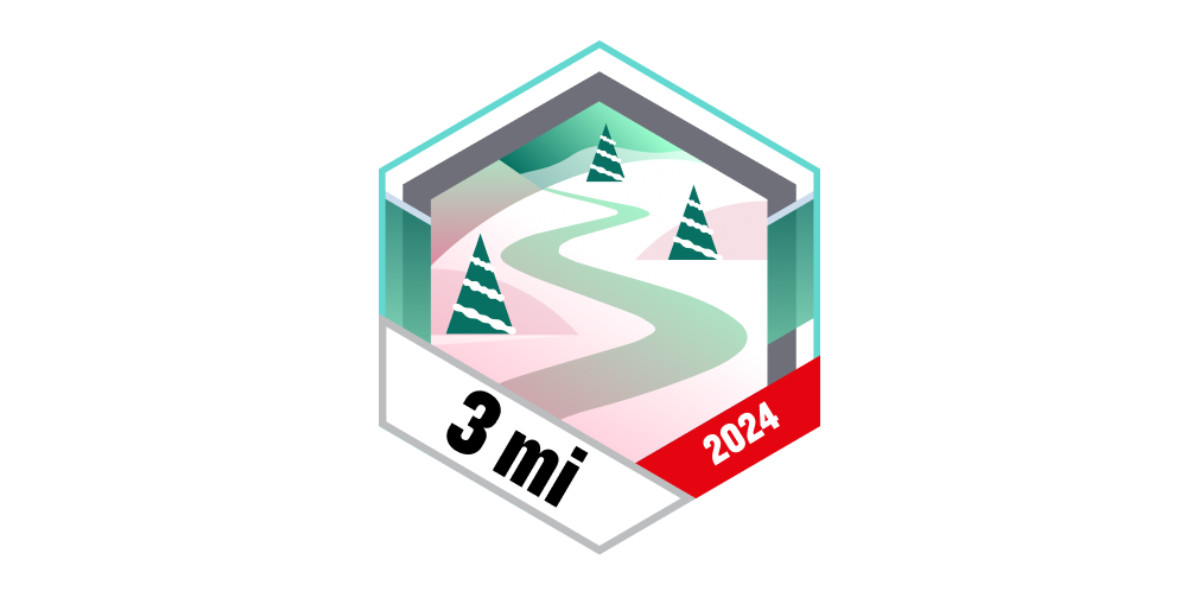 Garmin Badges Dezember 2024 3 Meilen gehen