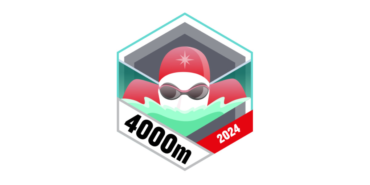 Garmin Badges Dezember 2024 4000 Meter schwimmen