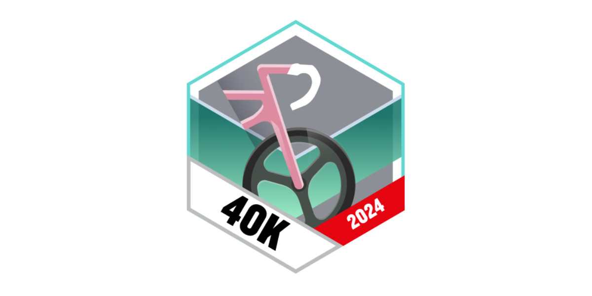 Garmin Badges Dezember 2024 40 Kilometer Radfahren