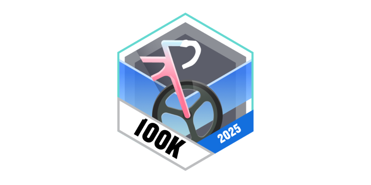 Garmin Badges Januar 2025 100 km Radfahren