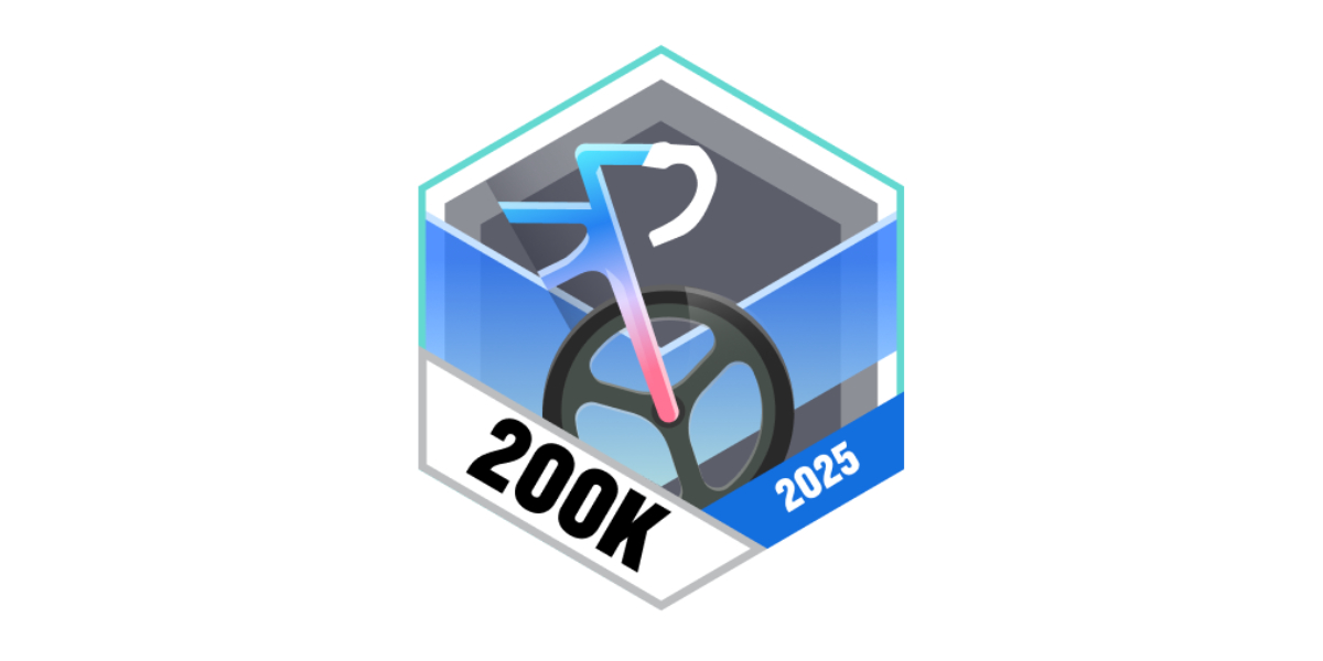 Garmin Badges Januar 2025 200 km Radfahren