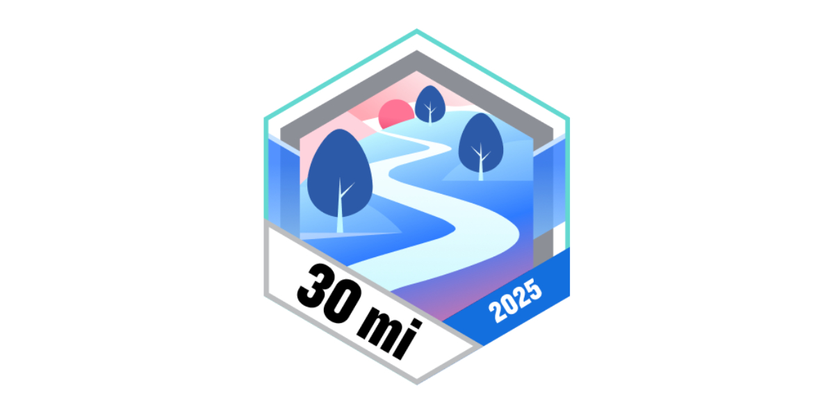 Garmin Badges Januar 2025 30 Meilen gehen