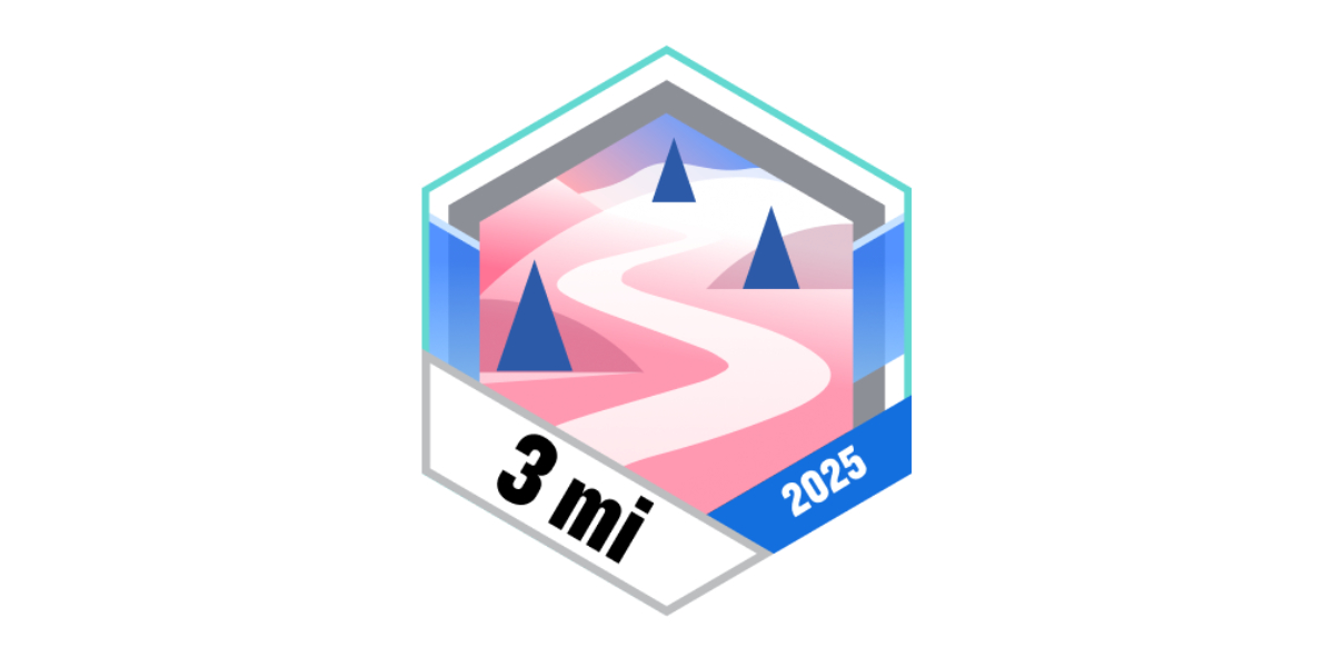 Garmin Badges Januar 2025 3 Meilen gehen