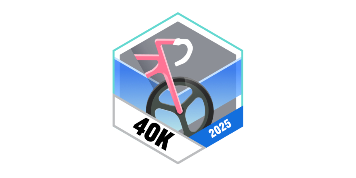 Garmin Badges Januar 2025 40 km Radfahren