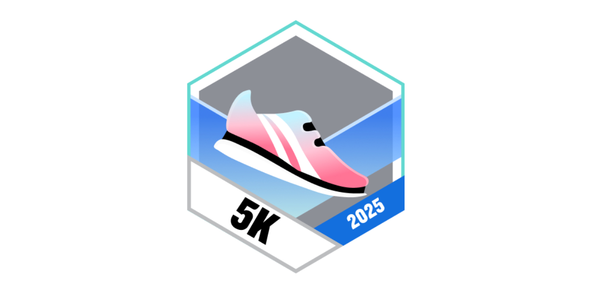 Garmin Badges Januar 2025 5 km laufen