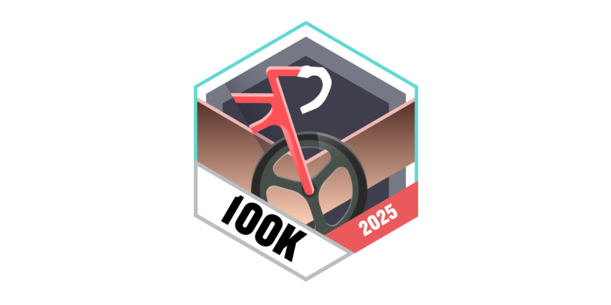 Garmin Badges Februar 2025 100 km Radfahren