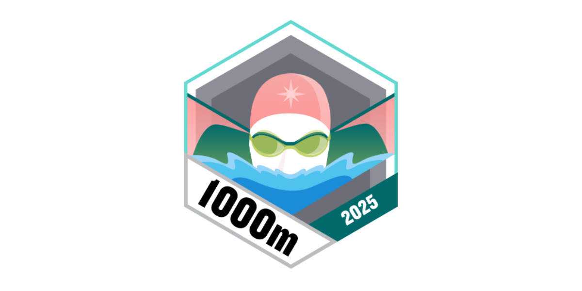 1000 Meter Schwimmen im März.