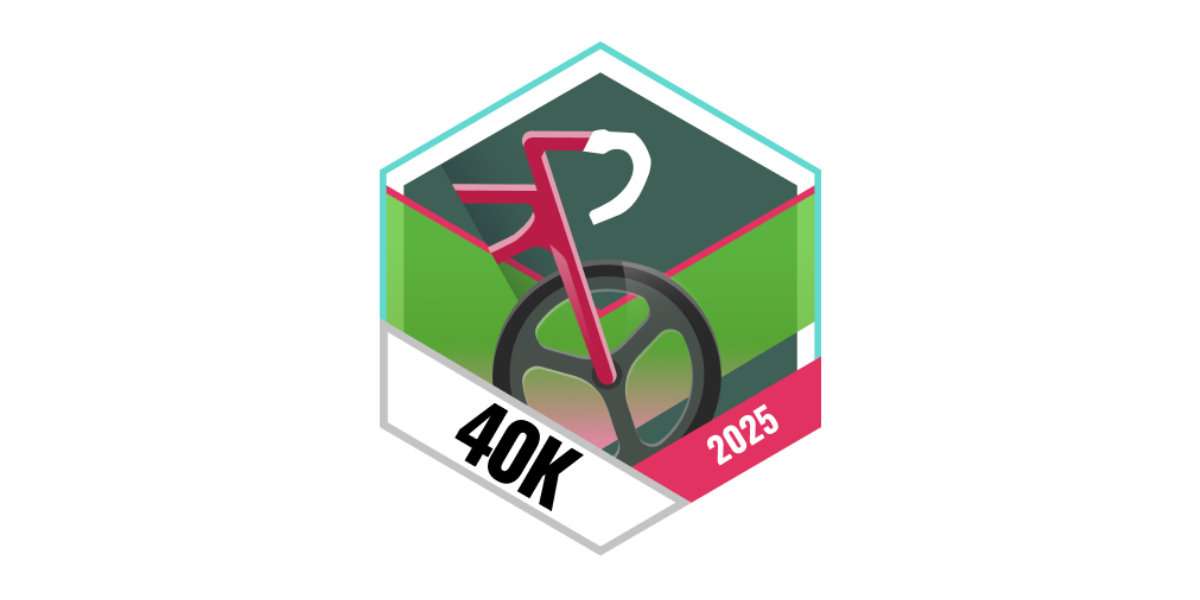 Garmin Badge Mai 2025 40 km Radfahren