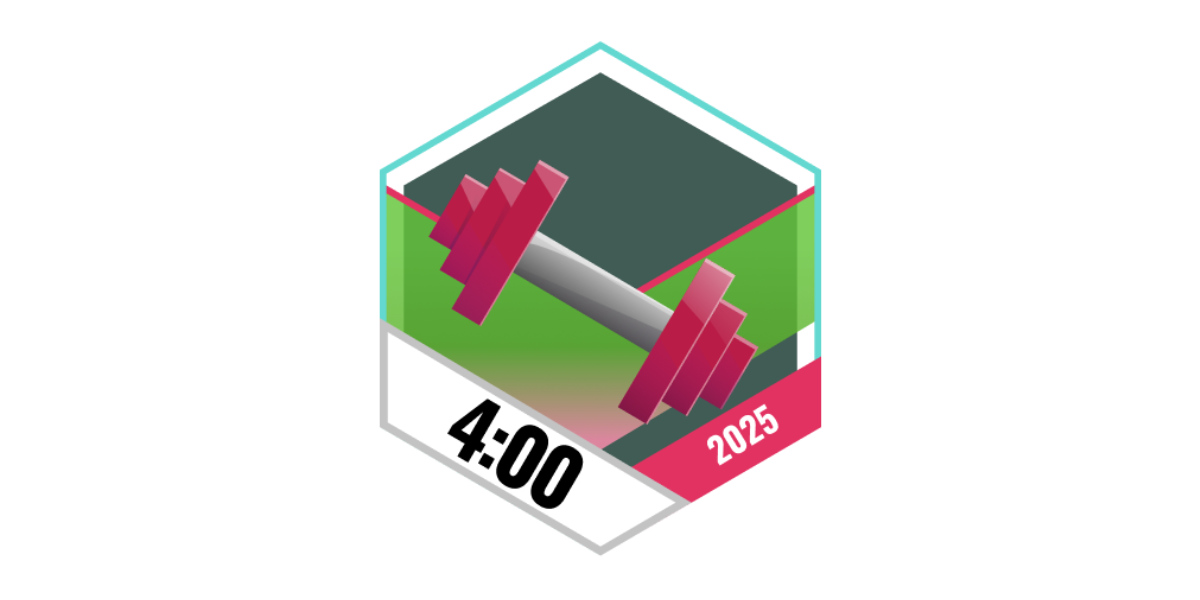 Garmin Badge Mai 2025 4 Stunden Krafttraining