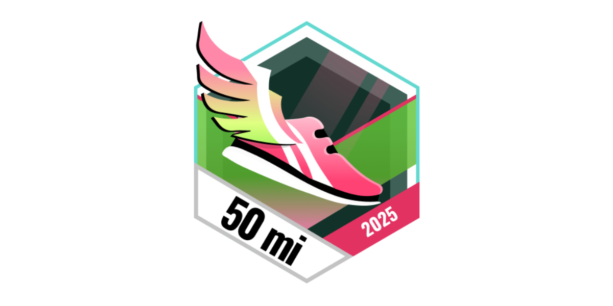 Garmin Badge Mai 2025 50 Meilen laufen
