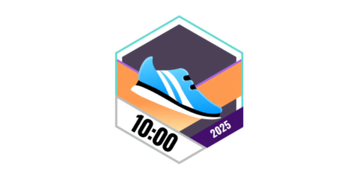 Garmin Badges Juli 2025 10 Stunden laufen