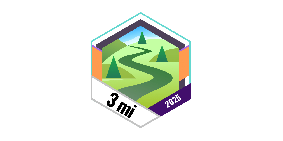Garmin Badges Juli 2025 3Meilen gehen