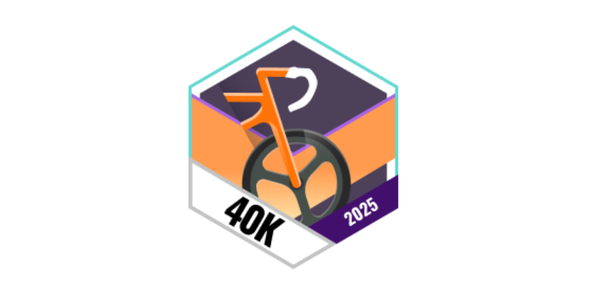 Garmin Badges Juli 2025 40 kilometer Radfahren