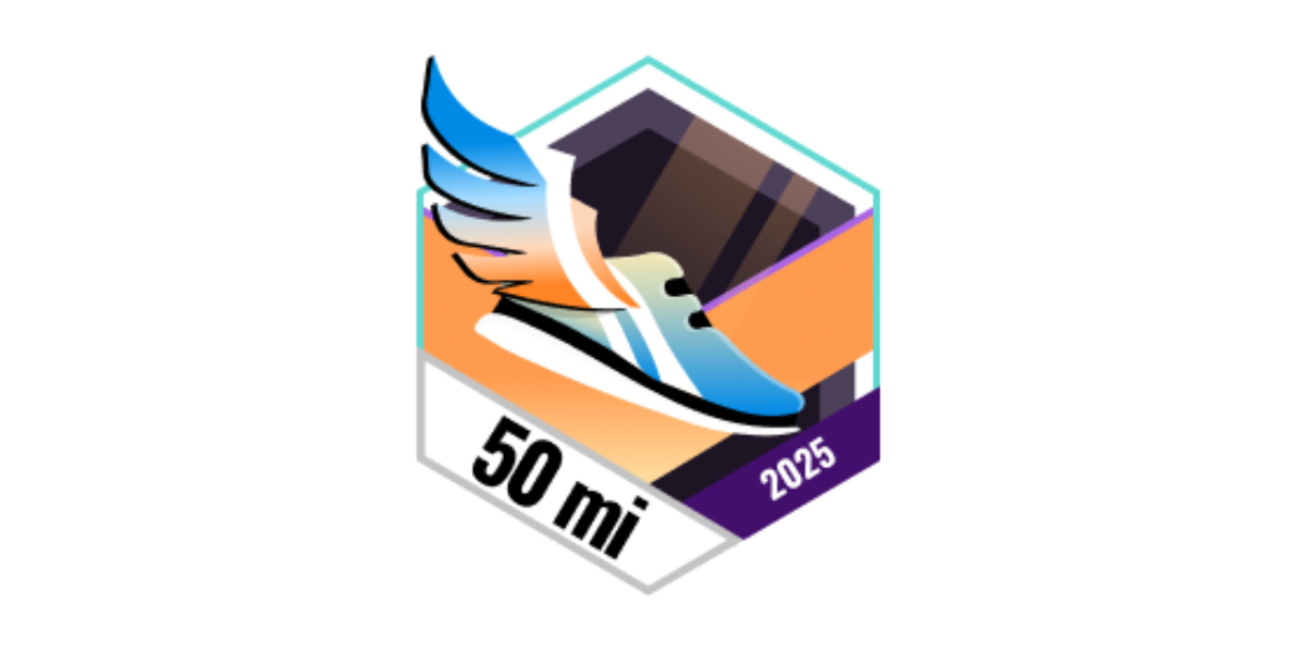 Garmin Badges Juli 2025 50 Meilen laufen