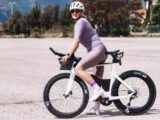 Kerstin Schmidt auf ihrem Bike