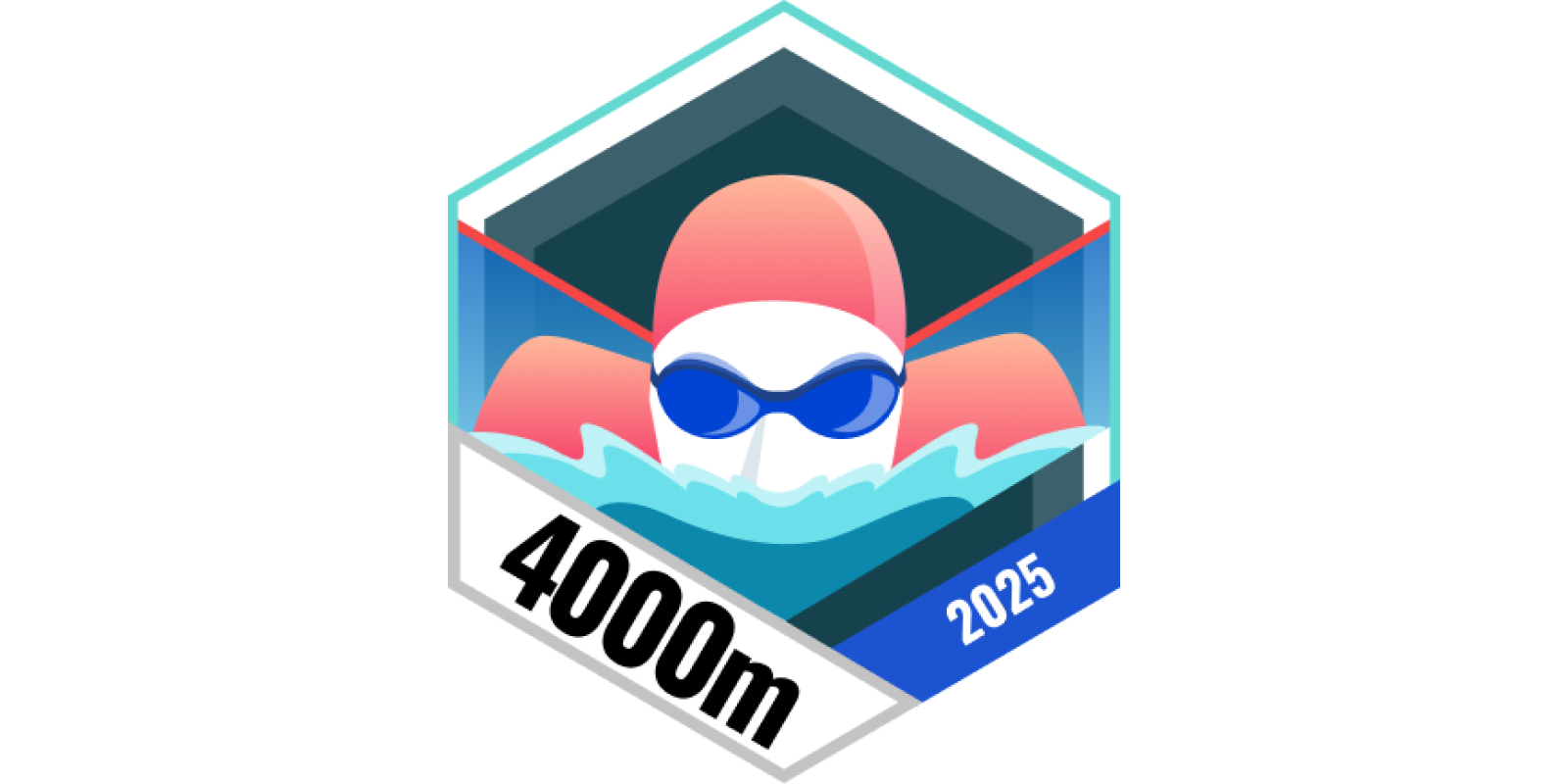 Garmin Badges August 2025 4.000 Meter Schwimmen