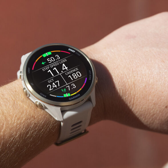 Anzeige des Step Speed Loss auf dem Garmin Forerunner 970