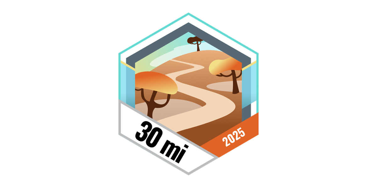 30 Meilen Gehen im Oktober.