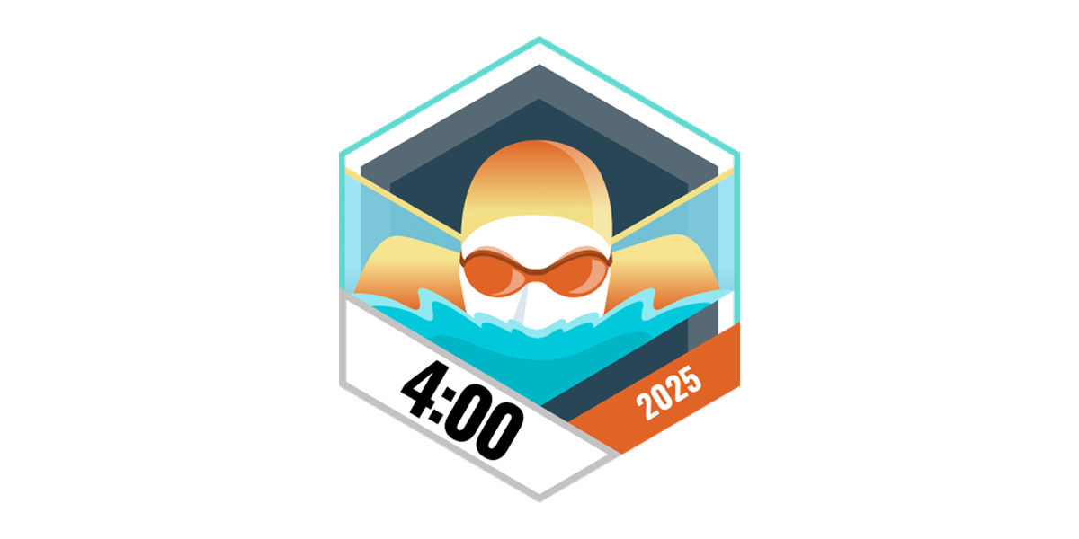 Vier Stunden Schwimmen im November.