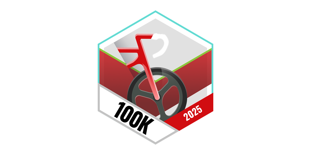 100 Kilometer Radfahren im Dezember